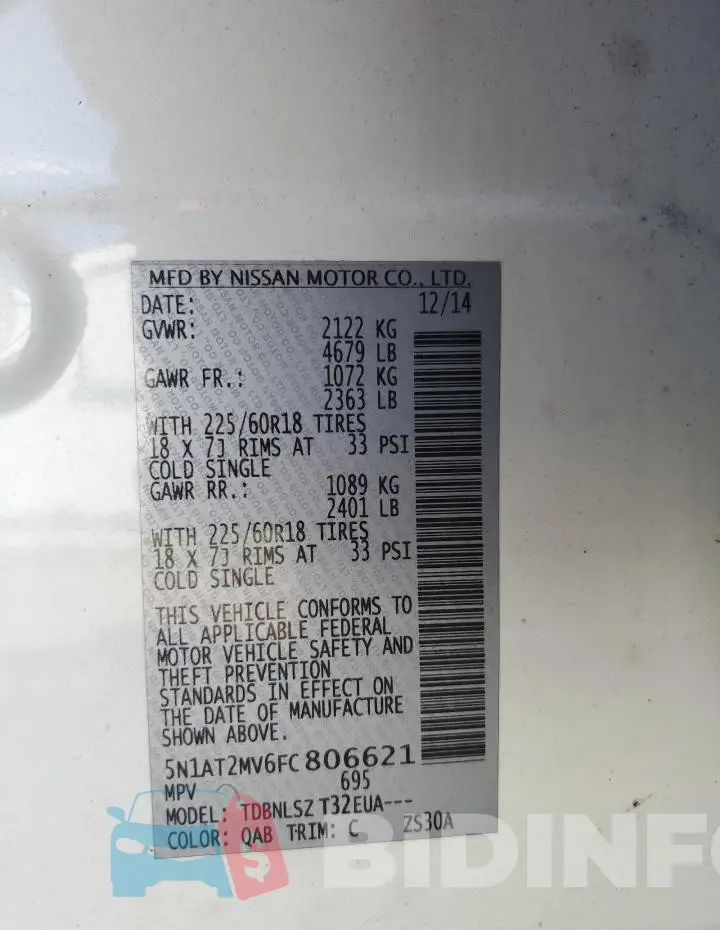 5N1AT2MV6FC806621 Photo# 13