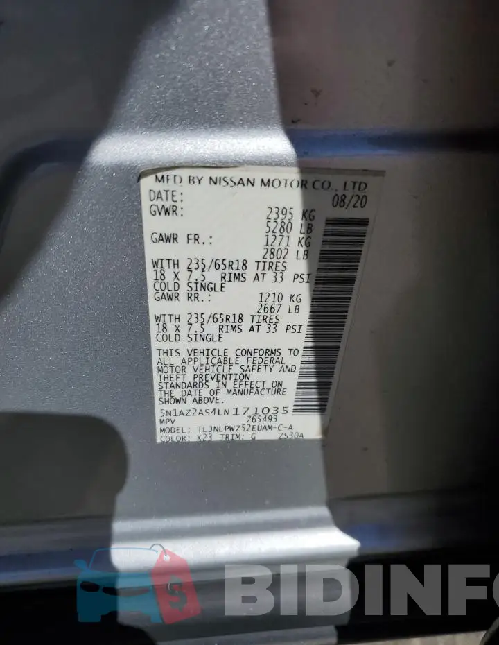 5N1AZ2AS4LN171035 Photo# 13