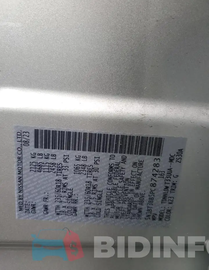 5N1BT3BB5PC874283 Photo# 12