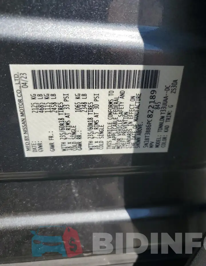 5N1BT3BB6PC822189 Photo# 13