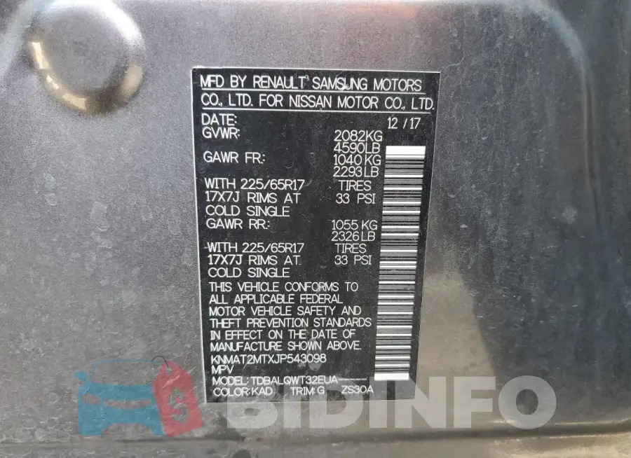 KNMAT2MTXJP543098 Photo# 12