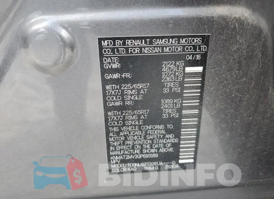 KNMAT2MV3GP693189 Photo# 13