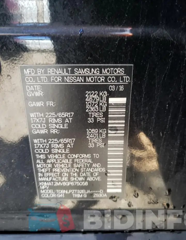 KNMAT2MV8GP675058 Photo# 13