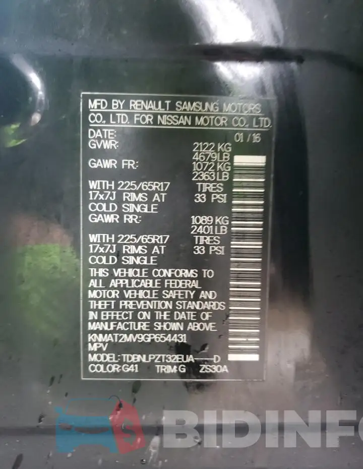 KNMAT2MV9GP654431 Photo# 13
