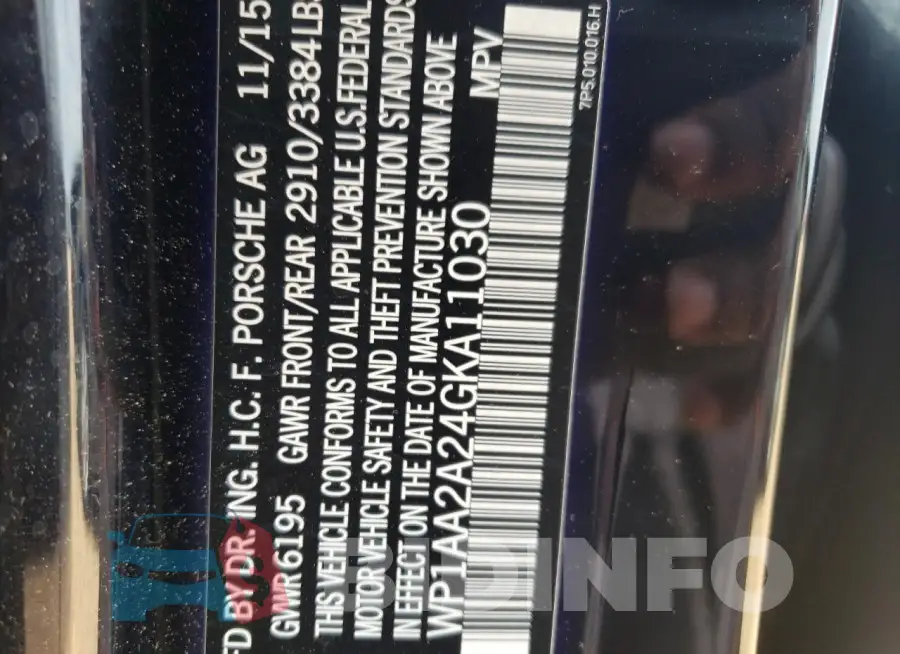 WP1AA2A24GKA11030 Photo# 12
