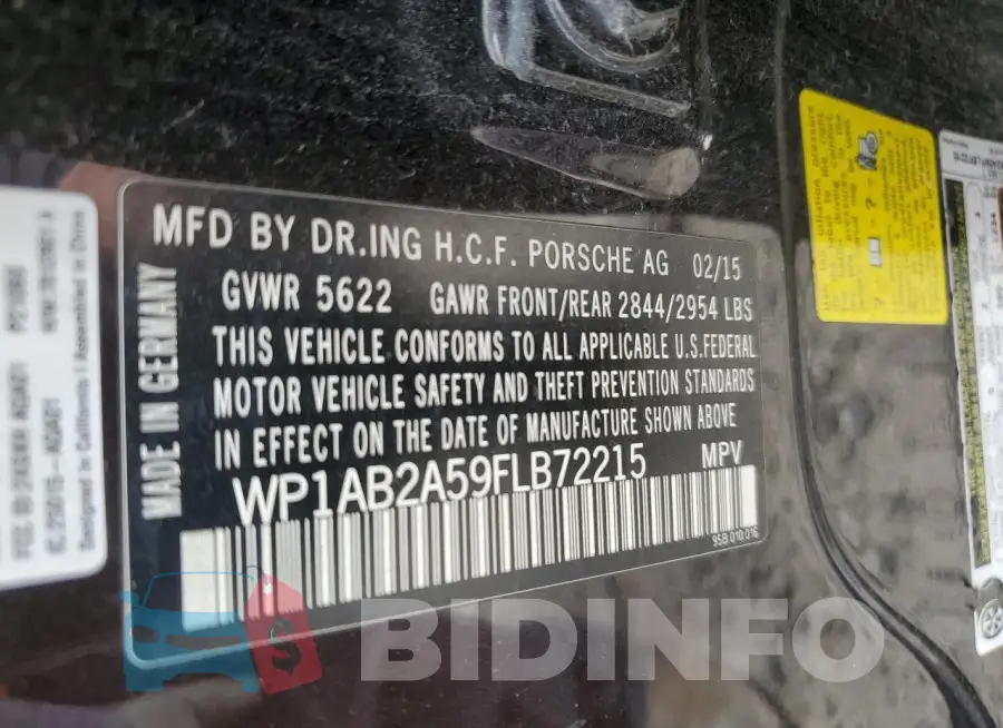 WP1AB2A59FLB72215 Photo# 13