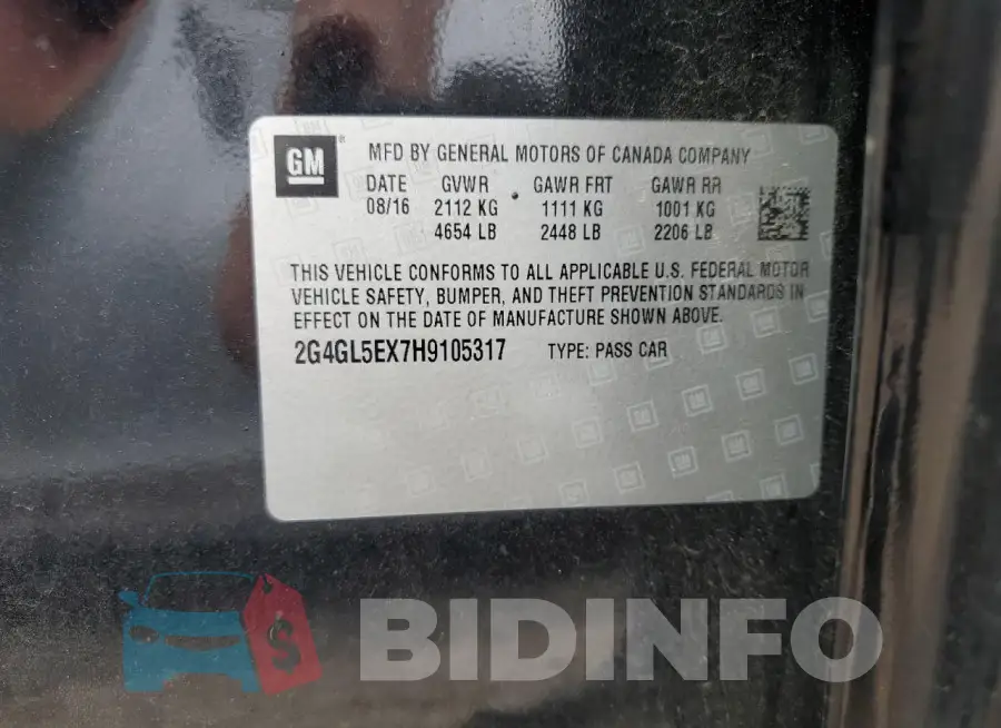 2G4GL5EX7H9105317 Photo# 13