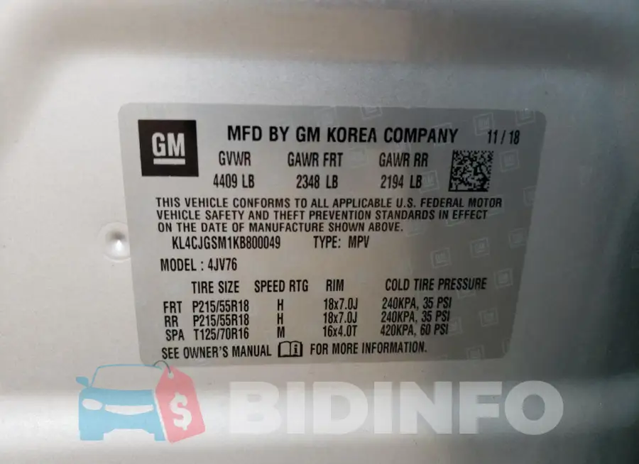 KL4CJGSM1KB800049 Photo# 12