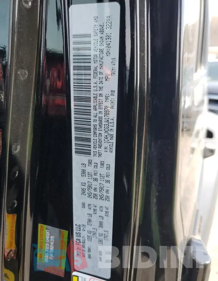 1C4HJXDG3JW178970 Photo# 13