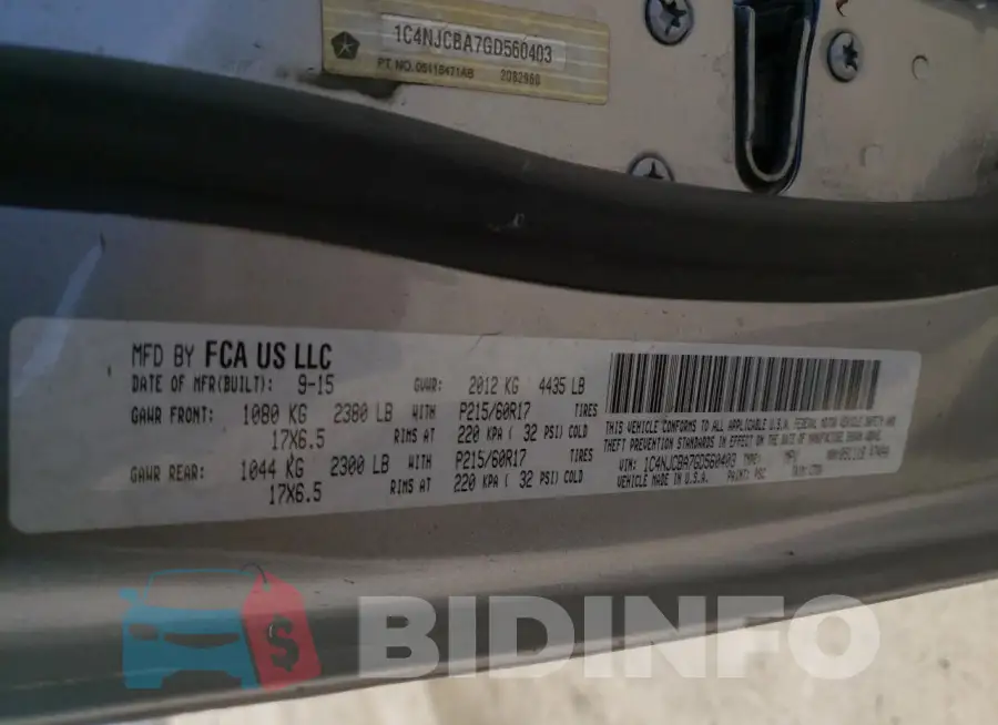 1C4NJCBA7GD560403 Photo# 13