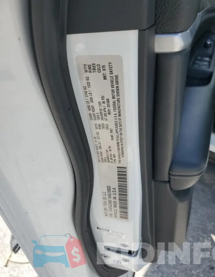 1C4RJGBG1N8570833 Photo# 13