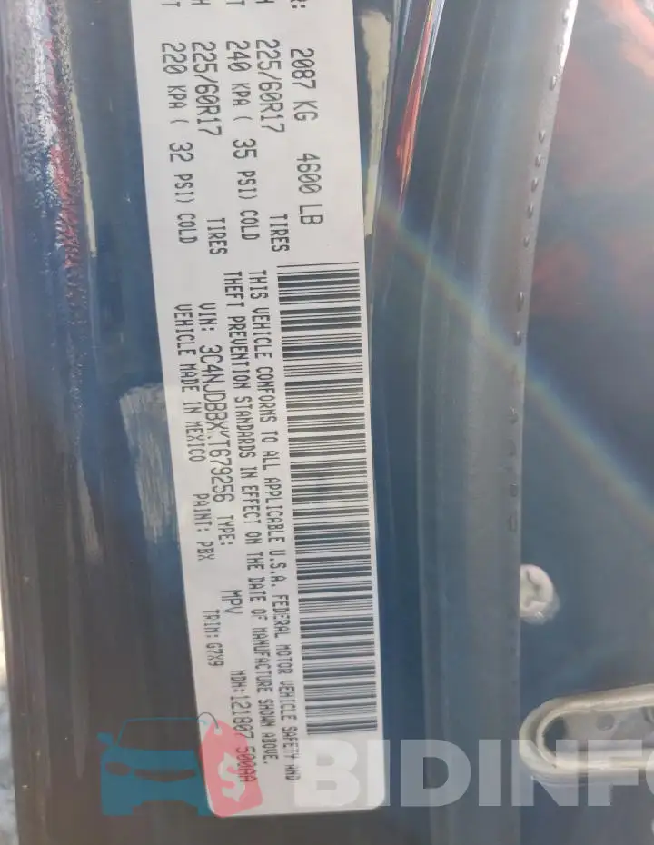 3C4NJDBBXKT679256 Photo# 14