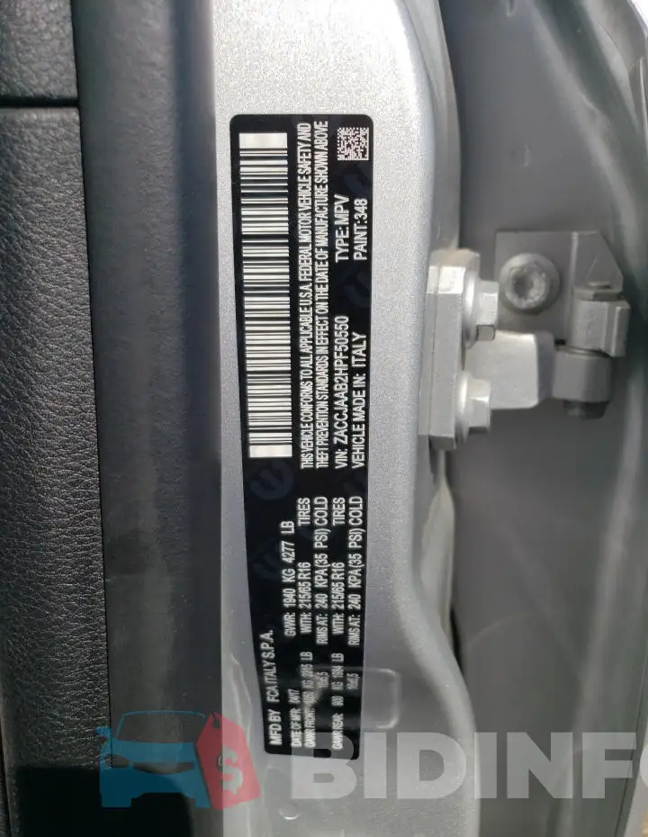 ZACCJAAB2HPF50550 Photo# 13