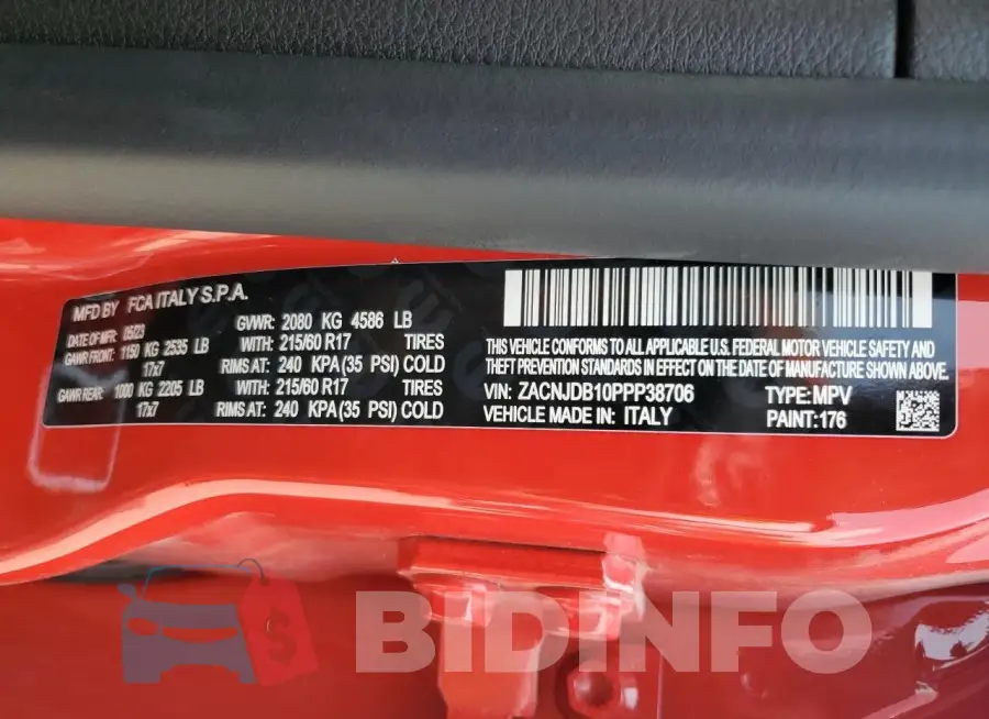 ZACNJDB10PPP38706 Photo# 14