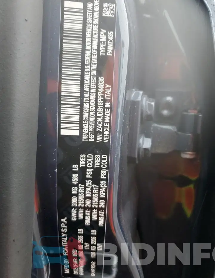 ZACNJDB18PPP44835 Photo# 12