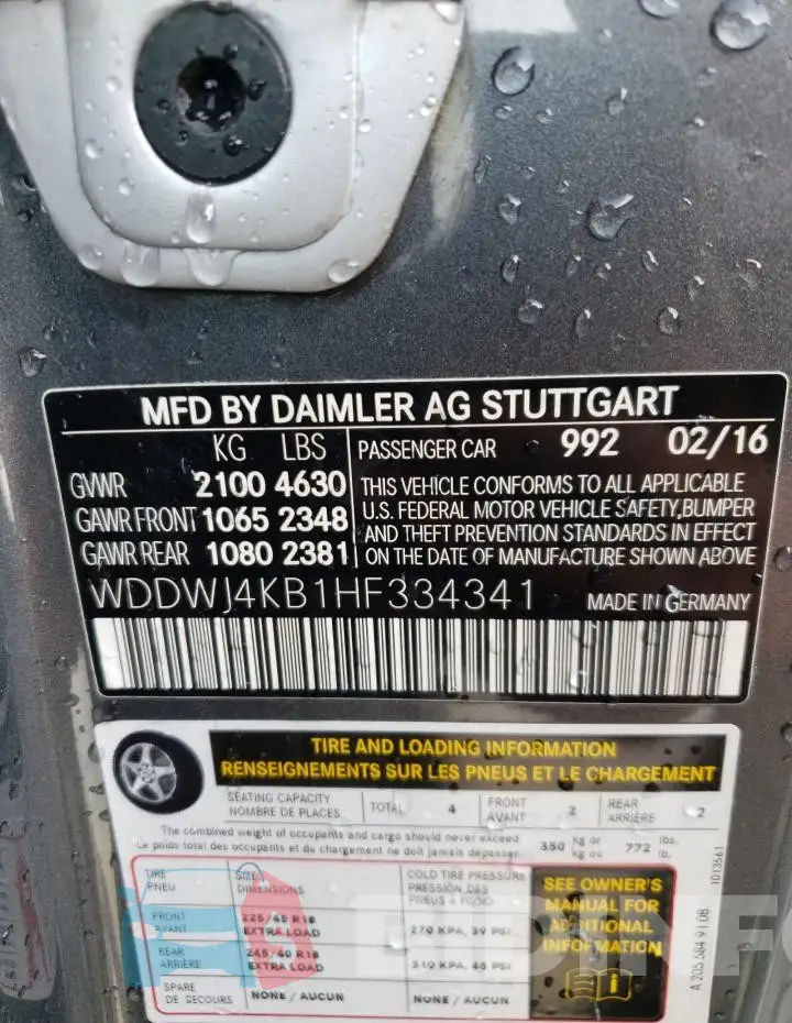 WDDWJ4KB1HF334341 Photo# 13