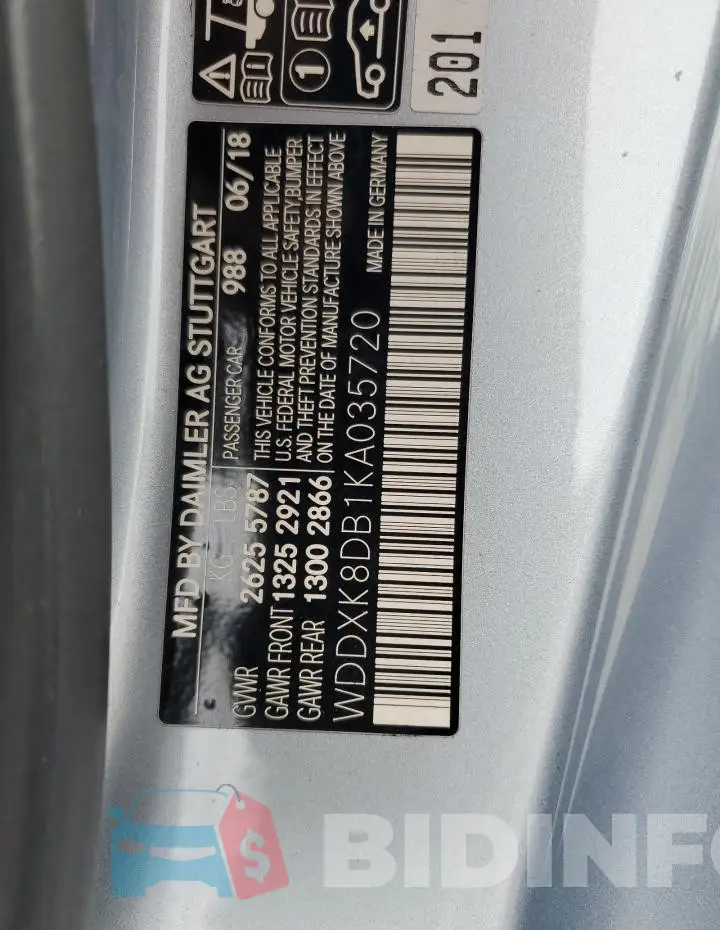WDDXK8DB1KA035720 Photo# 13