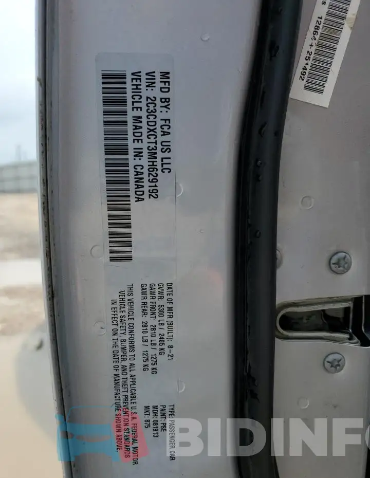 2C3CDXCT3MH629192 Photo# 12