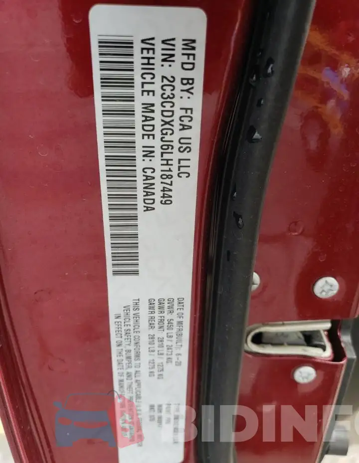 2C3CDXGJ6LH187449 Photo# 12