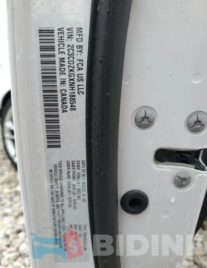 2C3CDZKGXNH188548 Photo# 13