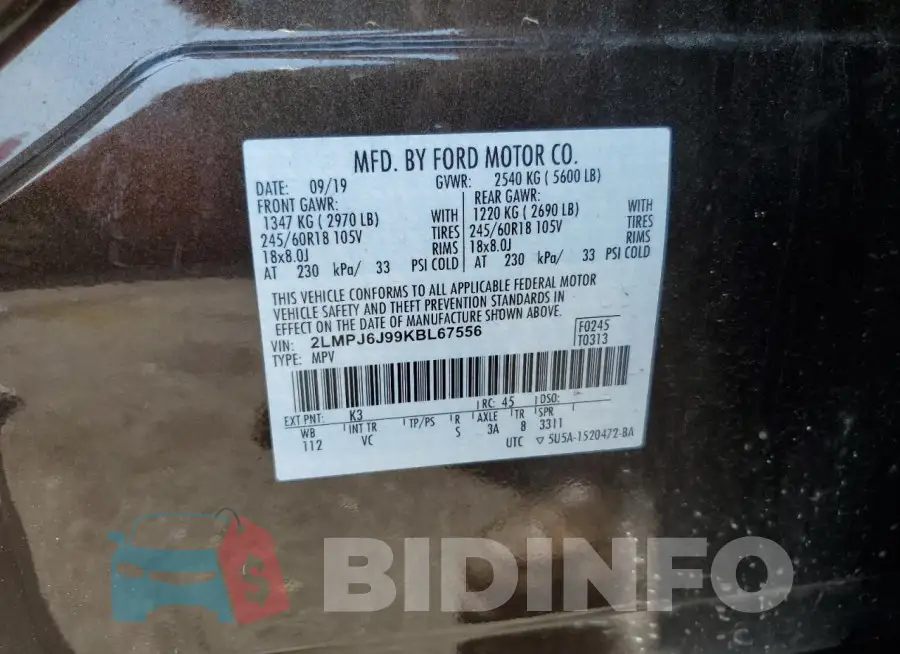 2LMPJ6J99KBL67556 Photo# 13
