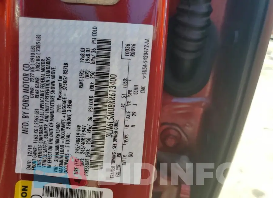 3LN6L5MU8KR613400 Photo# 12