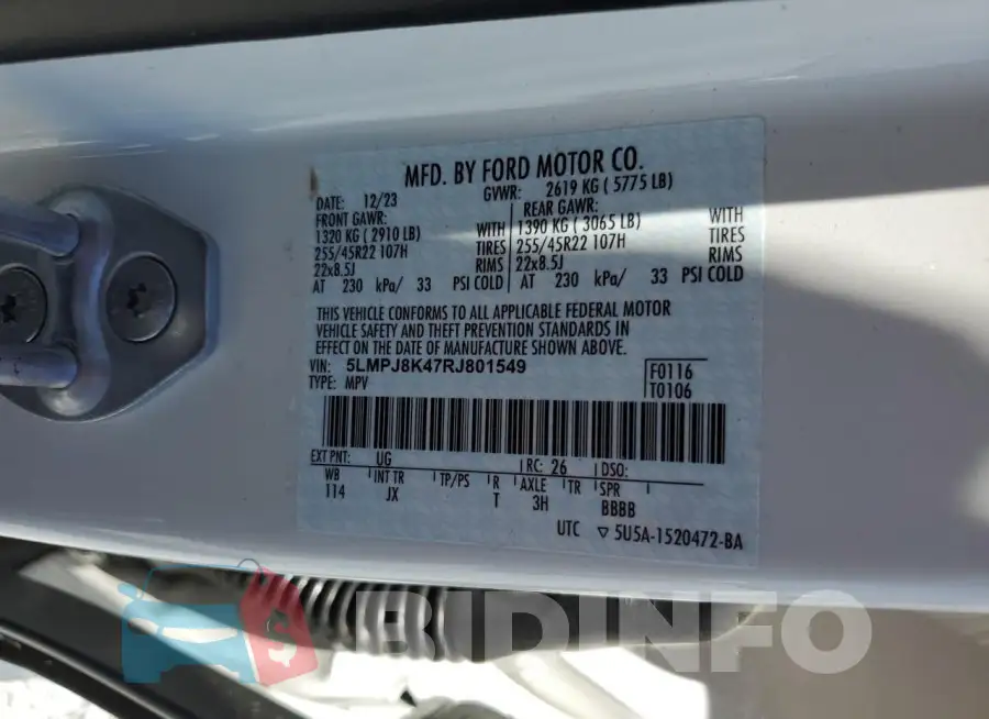 5LMPJ8K47RJ801549 Photo# 14