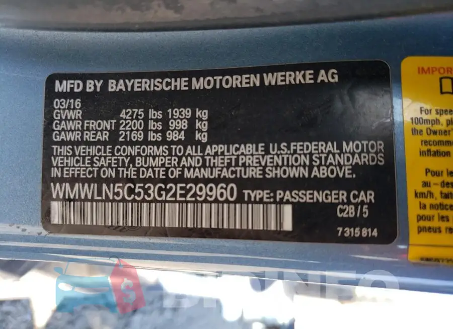 WMWLN5C53G2E29960 Photo# 12