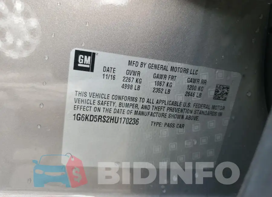 1G6KD5RS2HU170236 Photo# 13