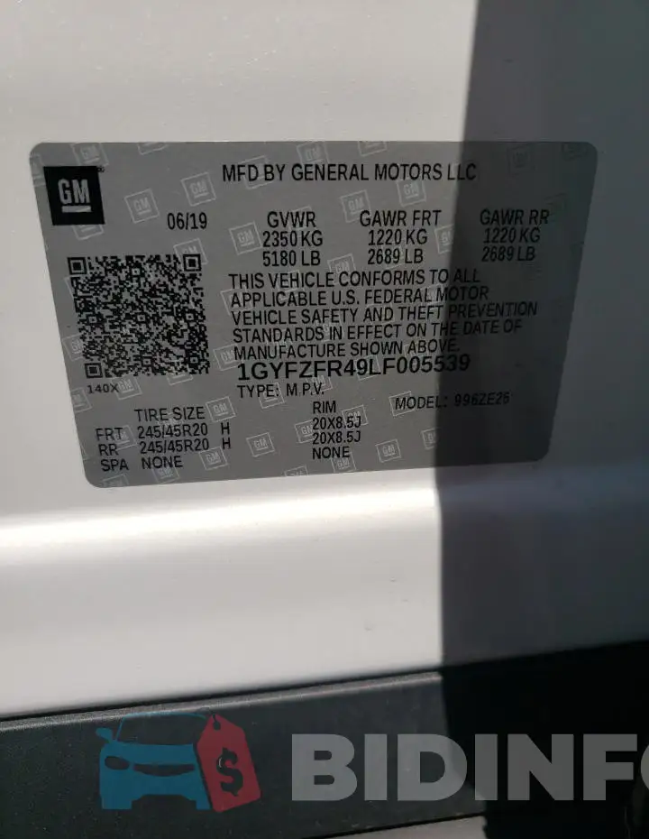 1GYFZFR49LF005539 Photo# 13