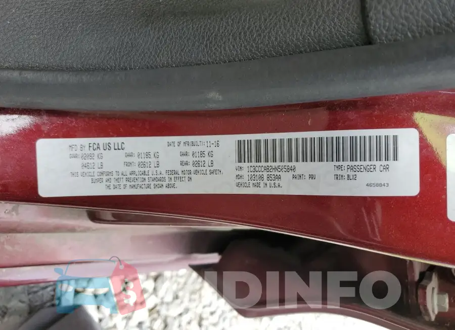 1C3CCCAB2HN505840 Photo# 12