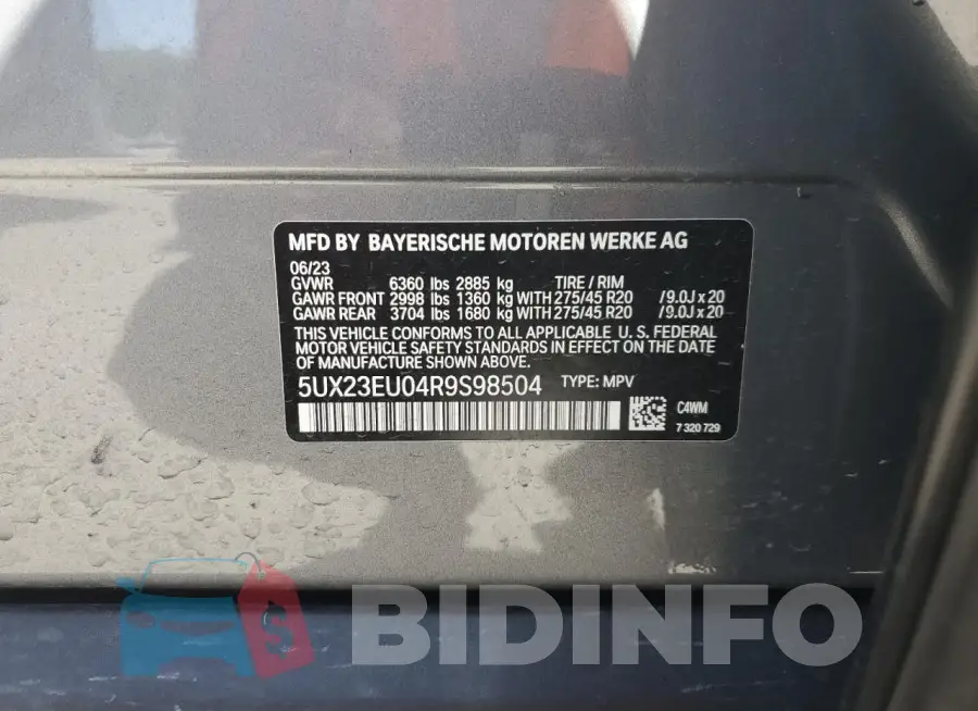 5UX23EU04R9S98504 Photo# 13