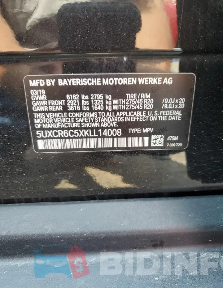 5UXCR6C5XKLL14008 Photo# 12