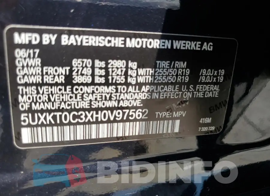 5UXKT0C3XH0V97562 Photo# 13