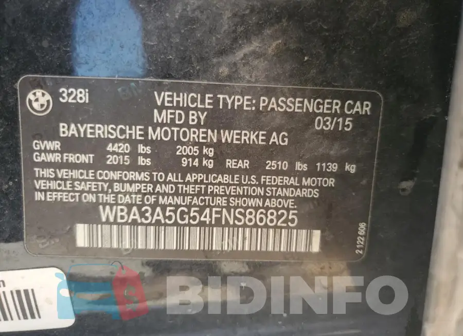 WBA3A5G54FNS86825 Photo# 12