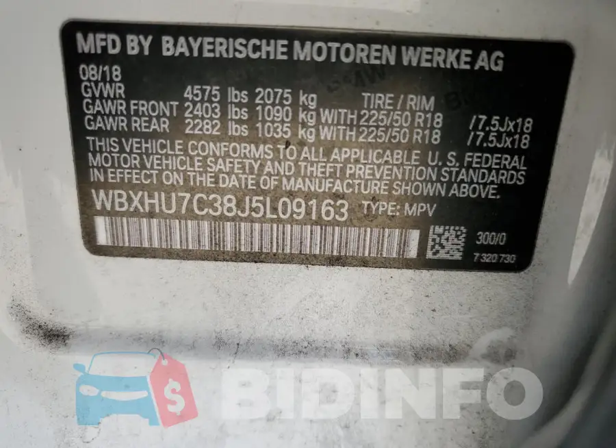 WBXHU7C38J5L09163 Photo# 13