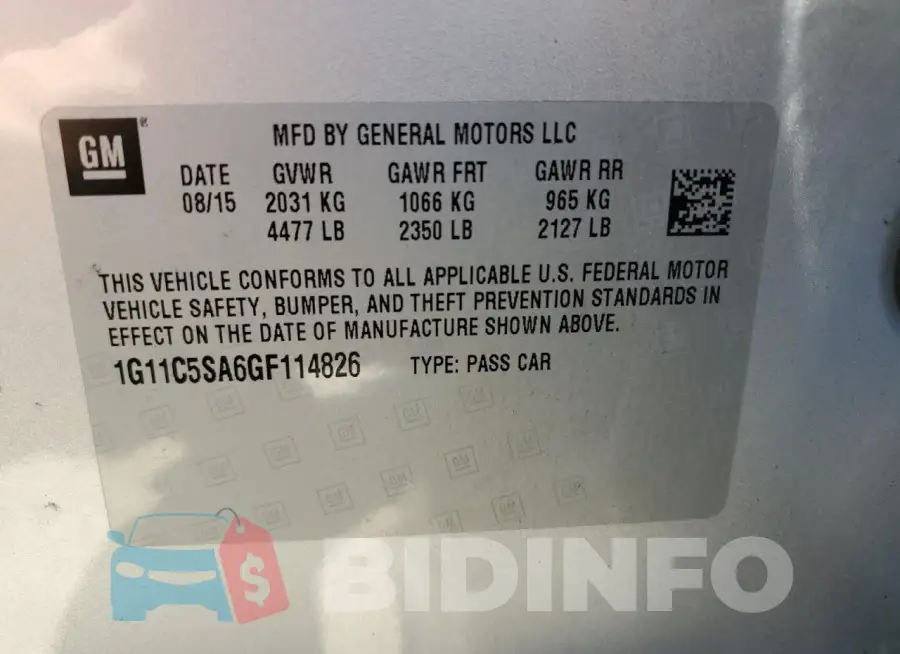 1G11C5SA6GF114826 Photo# 12