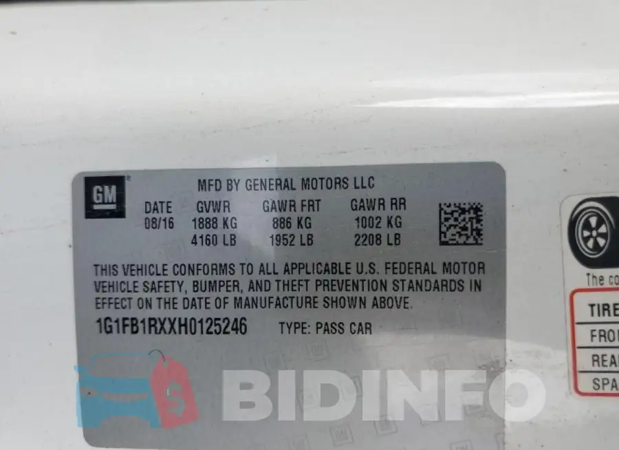 1G1FB1RXXH0125246 Photo# 13