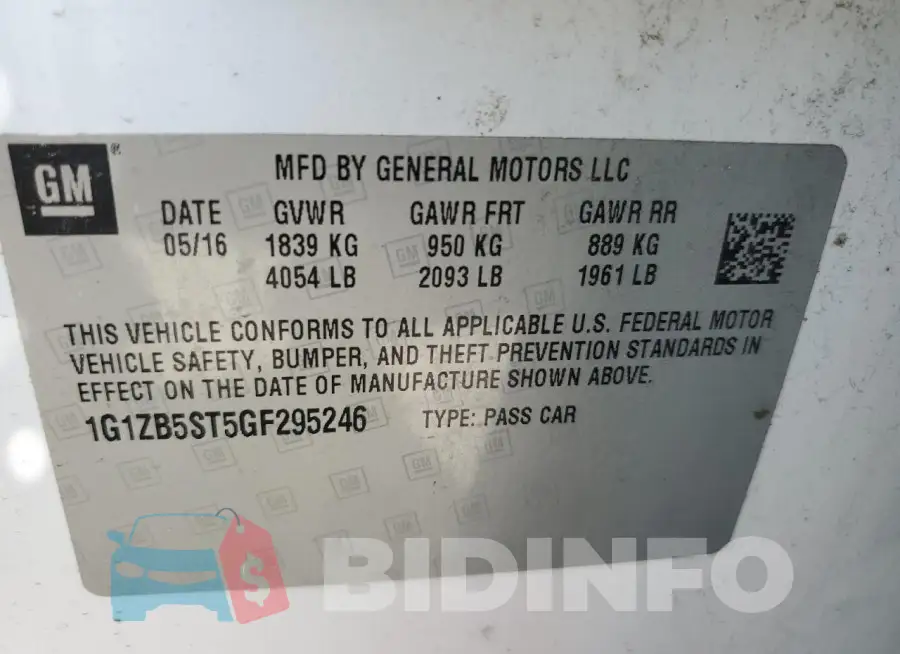 1G1ZB5ST5GF295246 Photo# 12