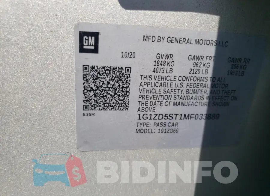 1G1ZD5ST1MF033889 Photo# 12