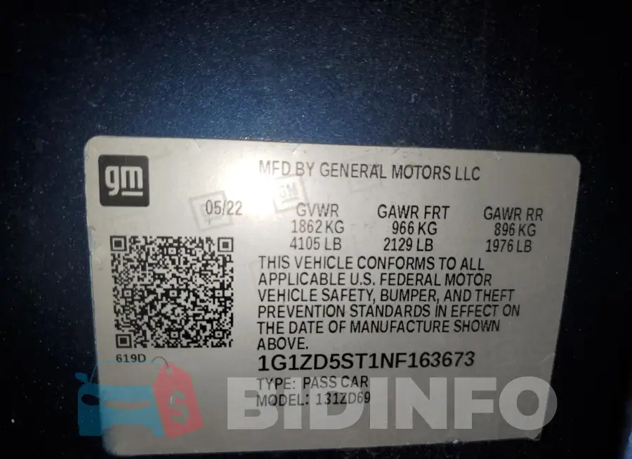 1G1ZD5ST1NF163673 Photo# 12