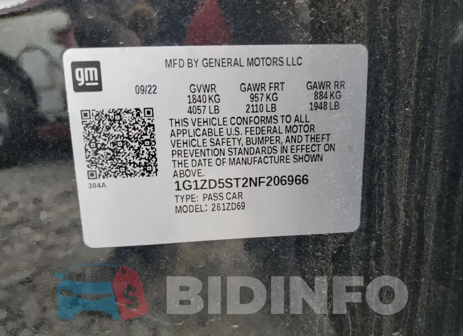 1G1ZD5ST2NF206966 Photo# 13