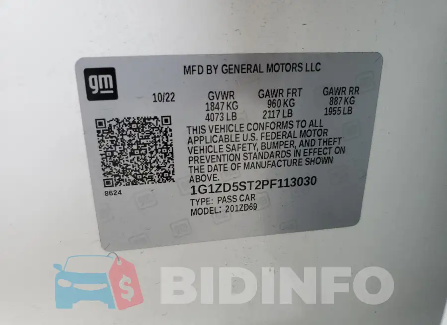 1G1ZD5ST2PF113030 Photo# 13