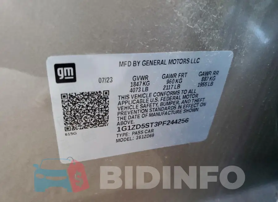 1G1ZD5ST3PF244256 Photo# 12