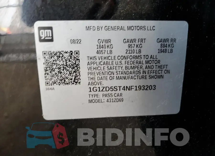 1G1ZD5ST4NF193203 Photo# 12