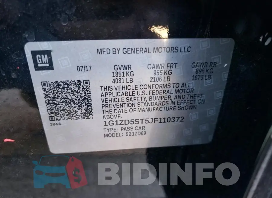 1G1ZD5ST5JF110372 Photo# 12