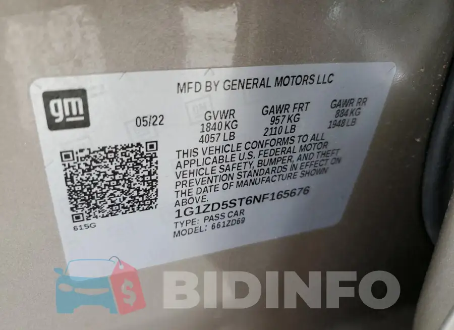 1G1ZD5ST6NF165676 Photo# 13