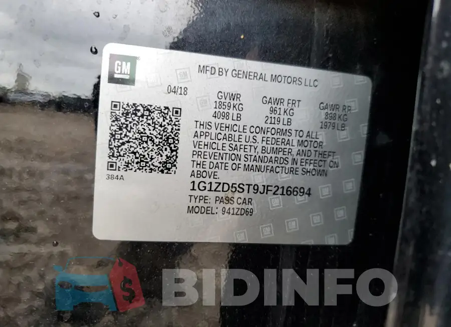 1G1ZD5ST9JF216694 Photo# 12