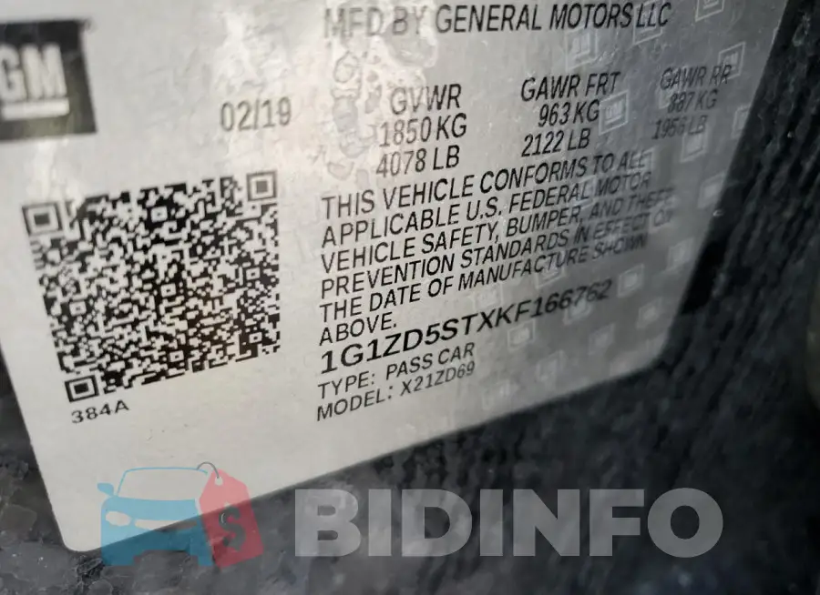1G1ZD5STXKF166762 Photo# 13