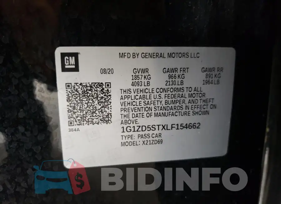1G1ZD5STXLF154662 Photo# 12